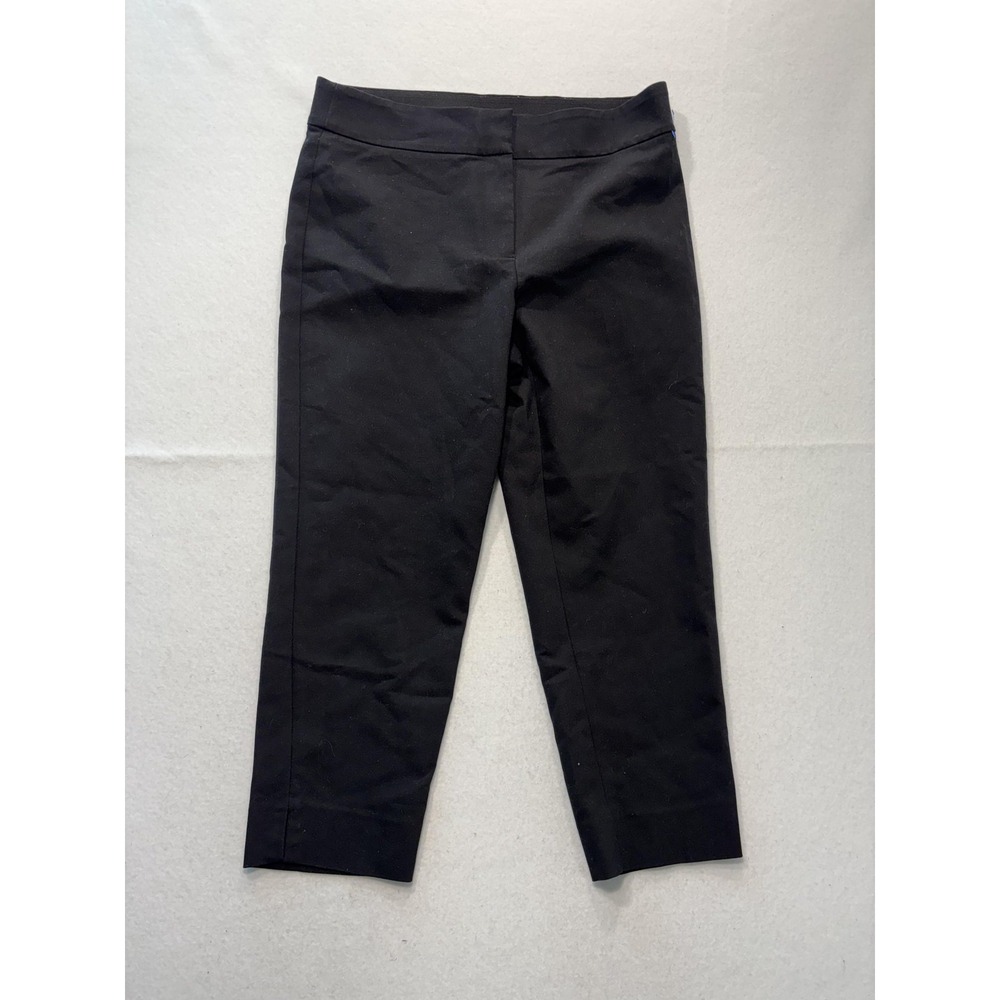 MICHAEL Michael Kors Dress Pants Womens 10 Black Twill Slim Ankle Pull On Work